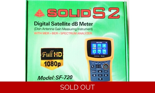 Solid S2 SF-720 Digital Satellite dB Meter Full HD 1080p